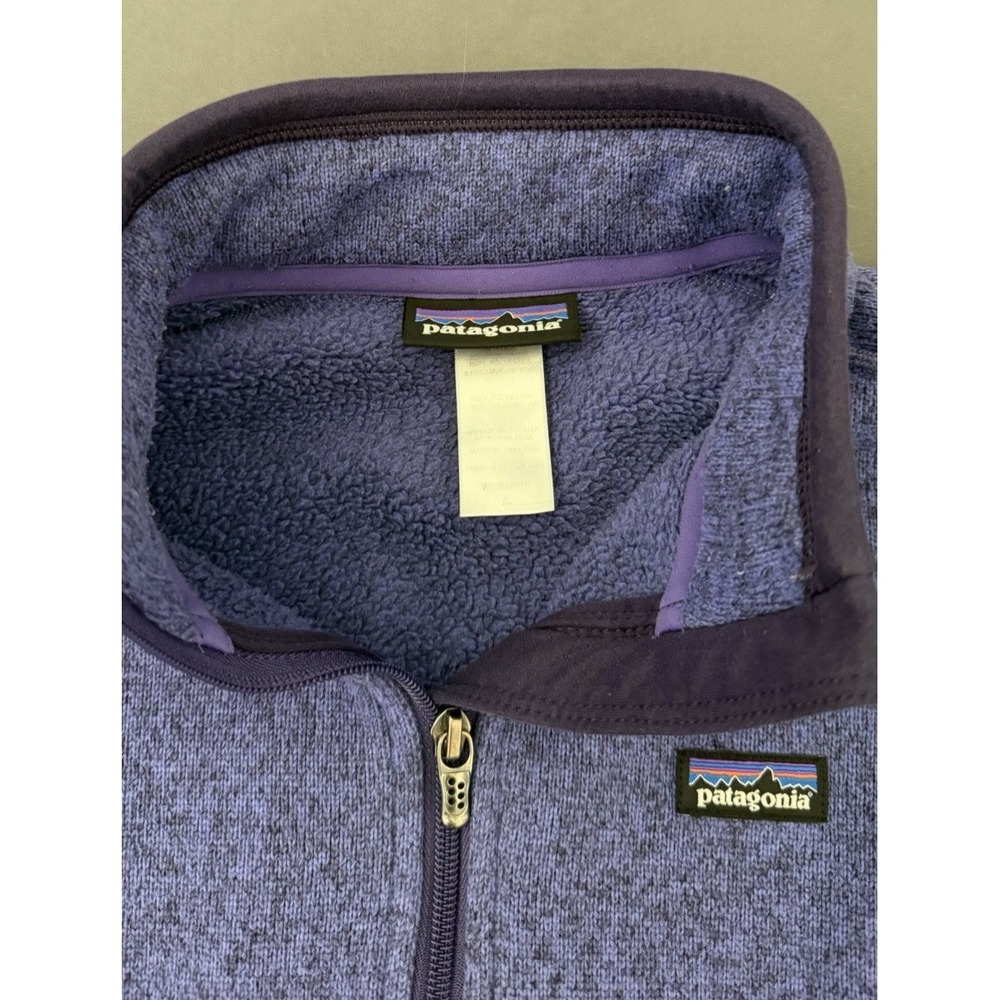 Patagonia Better Sweater Jacket Womens Medium Purple Full Zip Fleece Zip Pockets - Picture 3 of 8
